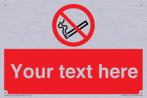Custom No E-cigarettes / Vaping Sign